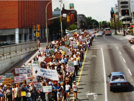 View of London Pro-Life Walk 1984